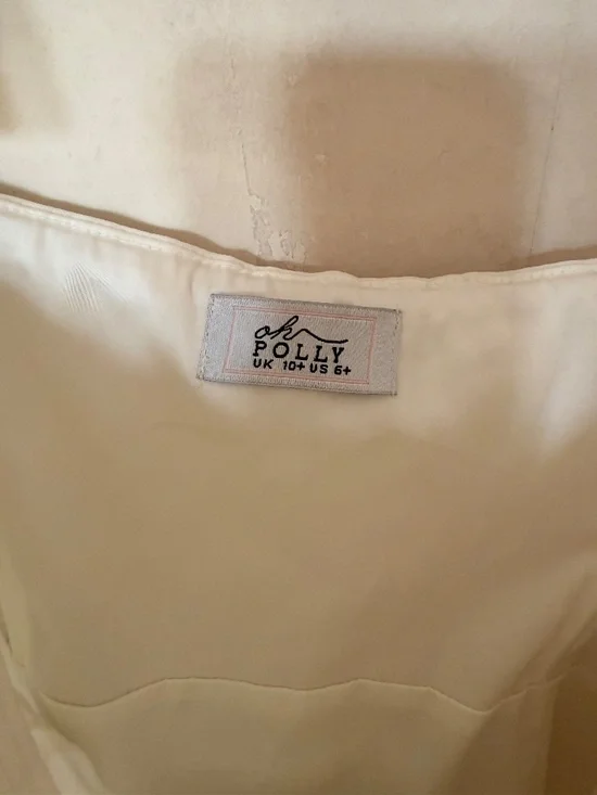 Oh Polly JOSIANE Asymmetric Draped Mini Dress in White US 8 - Picture 7 of 8